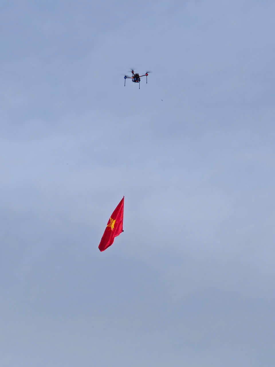 Hình 1 – Phương tiện bay không người lái bay trong buổi triển khai thử nghiệm